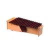 JINLEI box xylophone mid pitch BXM-16 - 16-note alto tabletop xylophone with dark rosewood bars, removable chromatic keys, and medium natural wood resonator box