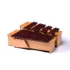 JINLEI box xylophone mid pitch BXM-22 - 22-note alto tabletop xylophone with dark rosewood bars, raised chromatic row, and medium natural wood resonator box