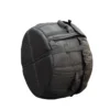 JINLEI o-hira soft case standing on its side showing thick padded drum head cover, reinforced straps, and top carry handle