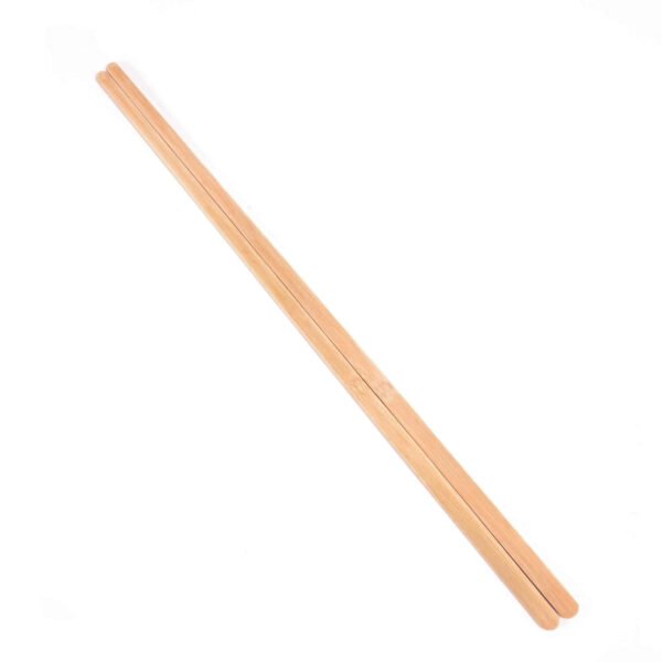 JINLEI bamboo bachi, pair of natural bamboo drumsticks with slim tapered profile, full view