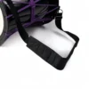 JINLEI katsugi strap attached to katsugi drum, showing padded shoulder pad and D-ring connection in use