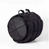 JINLEI soft case for nagado daiko, black padded drum bag with carry handles and strap closures, front view